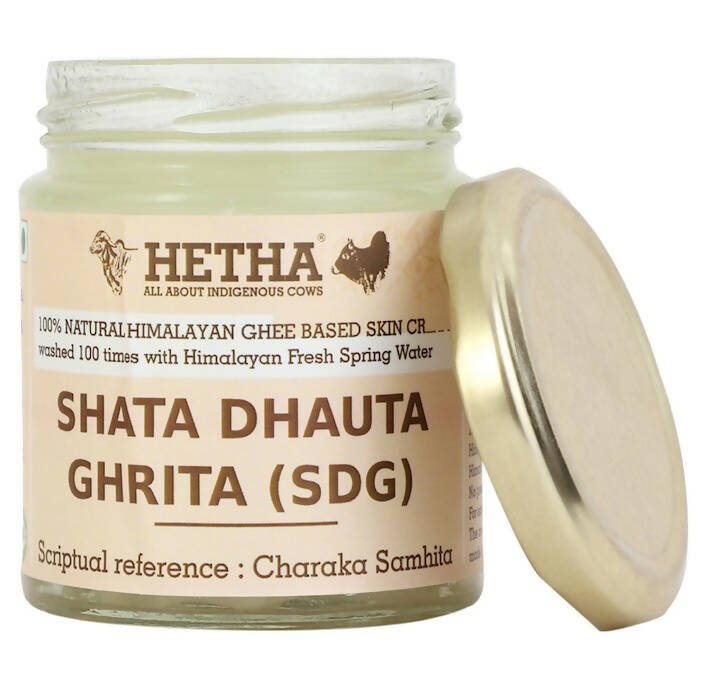 Hetha Shata Dhauta Ghrita Skin Cream - 100 times washed, Himalayan Ghee based Natural Skin Cream