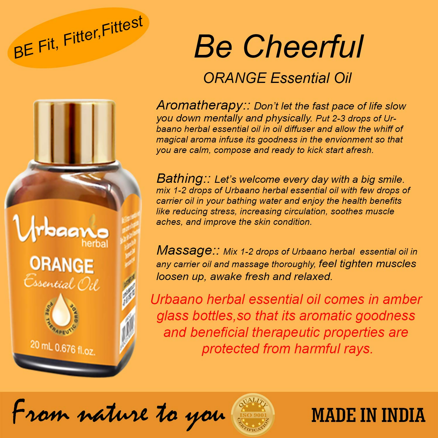 Urbaano Herbal Orange Essential Oil