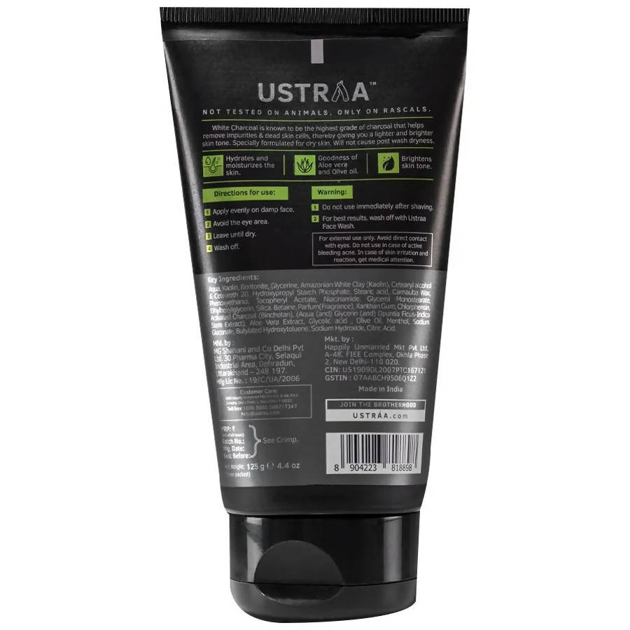 ustraa charcoal alove vera de tan white face mask buy in usa