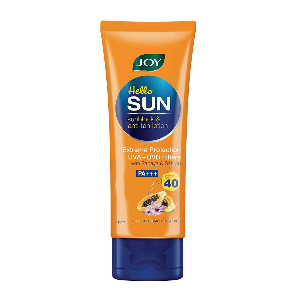 Buy Joy Hello Sun Sunblock & Anti Tan Lotion SPF 40 PA+++ from DrMediCart, Ship from India to USA