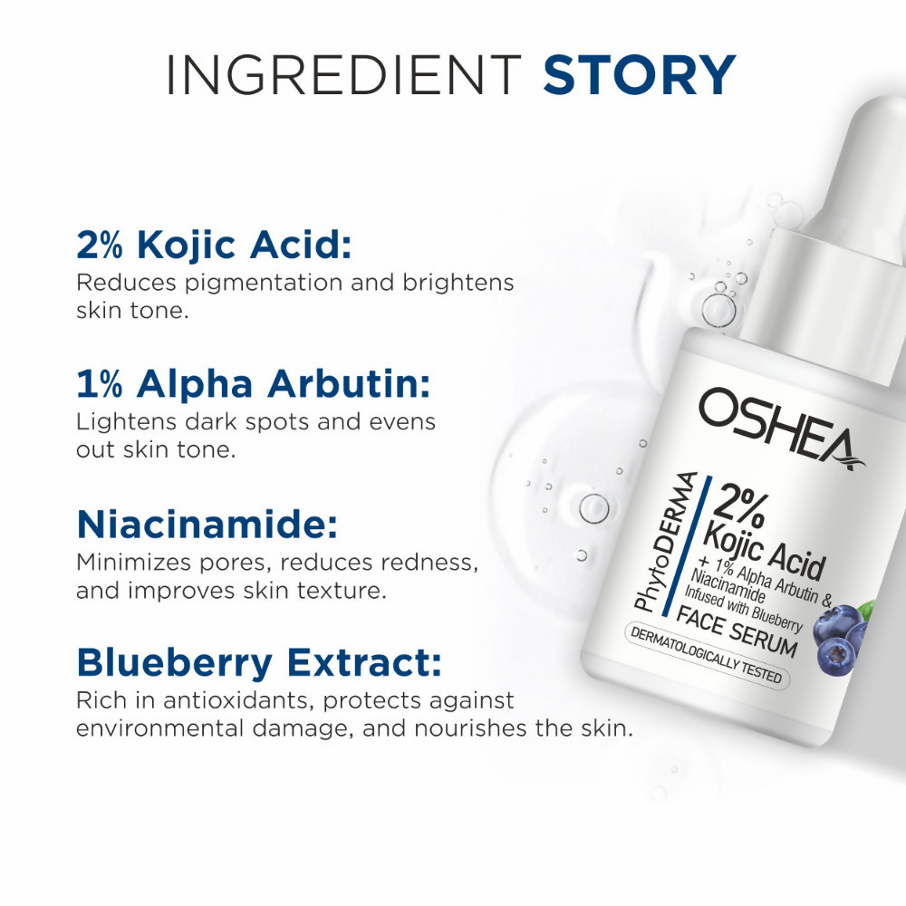 Oshea Herbals Phytoderma 2% Kojic Acid With 1% Alpha Arbutin & Niacinamide Face Serum