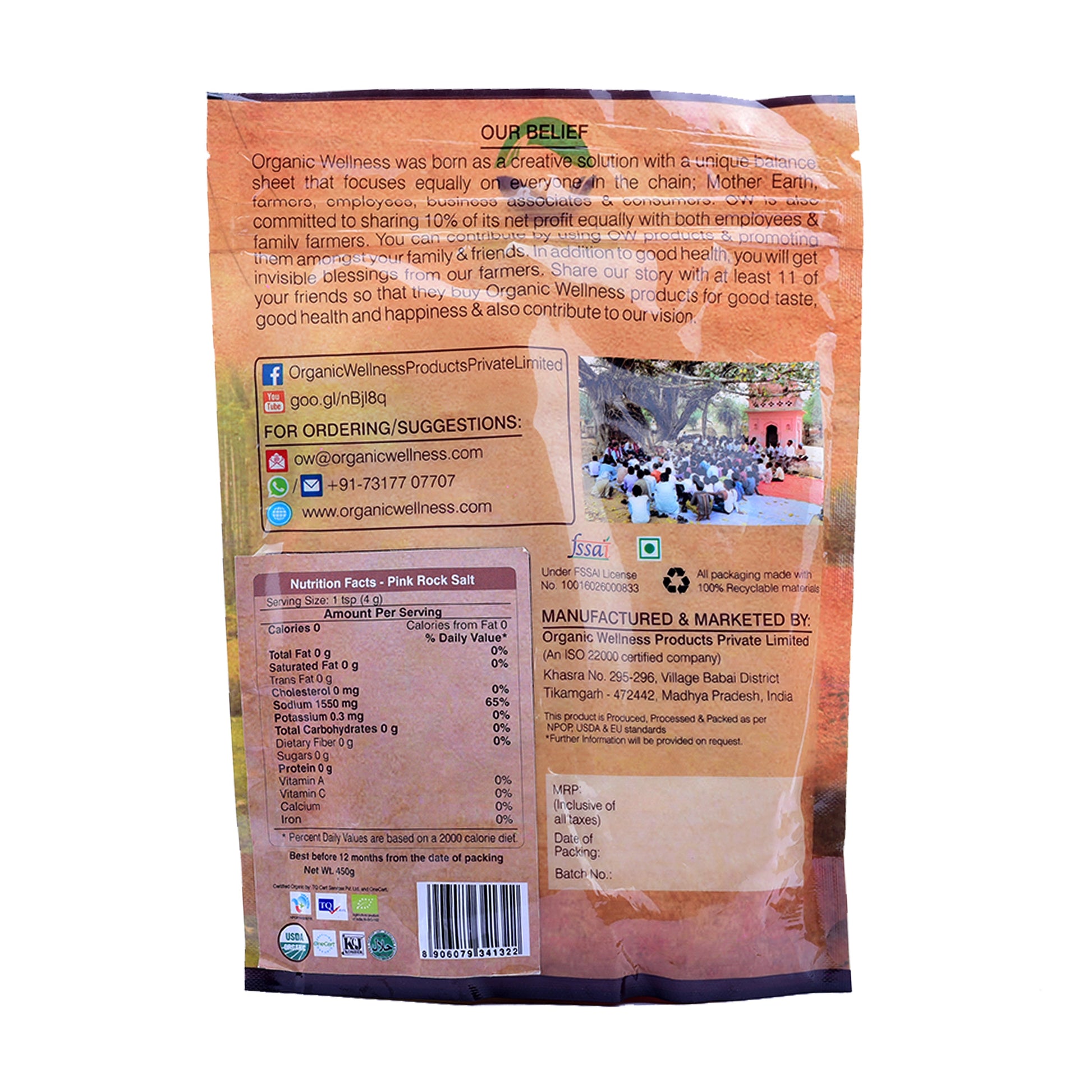 Organic Wellness Pink Rock Salt
