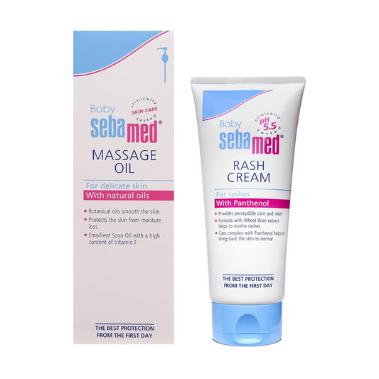 SebaMed Baby Rash Cream 100ml & Baby Massage Oil 150ml Combo