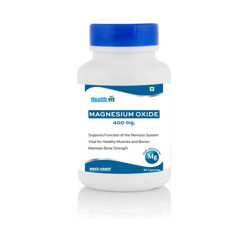Buy Healthvit Magnesium Oxide 400mg Capsules from DrMediCart, Ship from India to USA