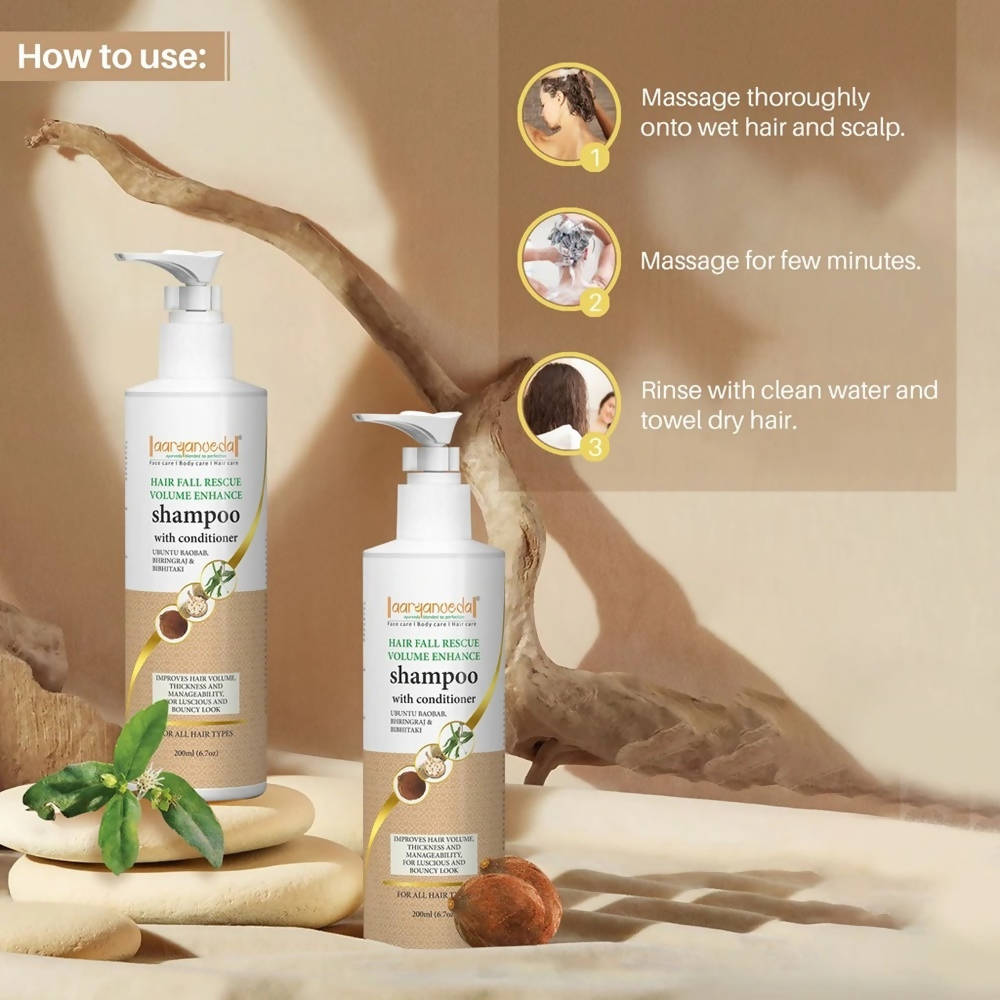 Aaryanveda Hair Fall Rescue Volume Enhance Shampoo With Conditioner