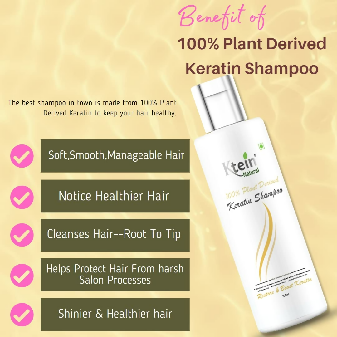 Ktein Natural 100% Plant Derived Keratin Shampoo