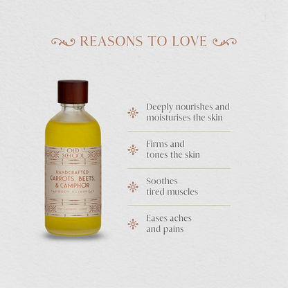 Old School Rituals Carrots Beets & Camphor Body Elixir Nourishing & Toning Body Oil