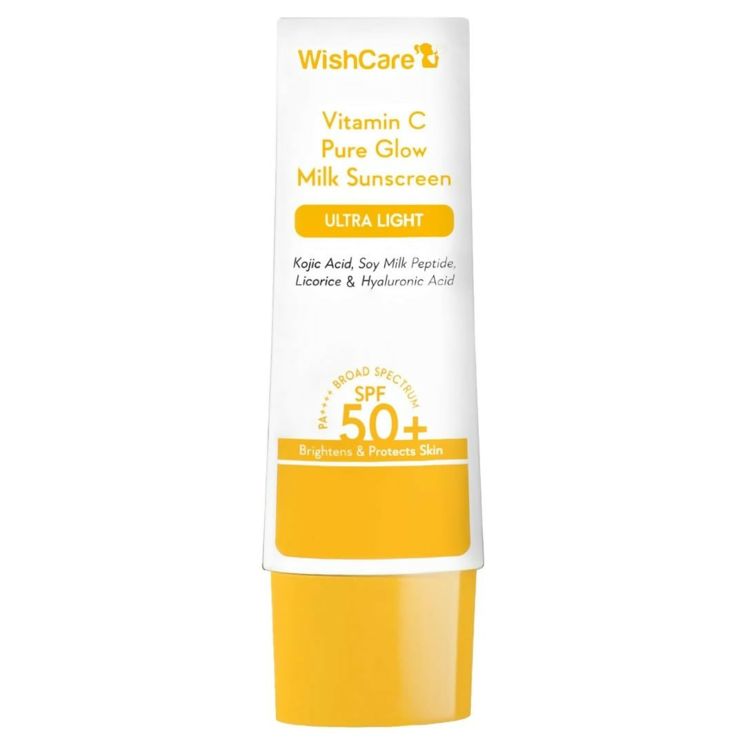 Wishcare Vitmain C Pure Glow Milk Sunscreen SPF 50 - Drmedicart
