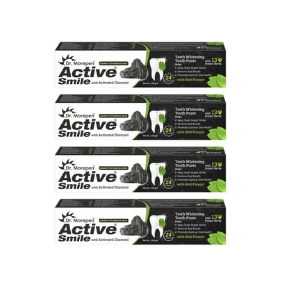 Dr. Morepen Active Smile Charcoal Toothpaste for Teeth Whitening & Bad Breath Removal