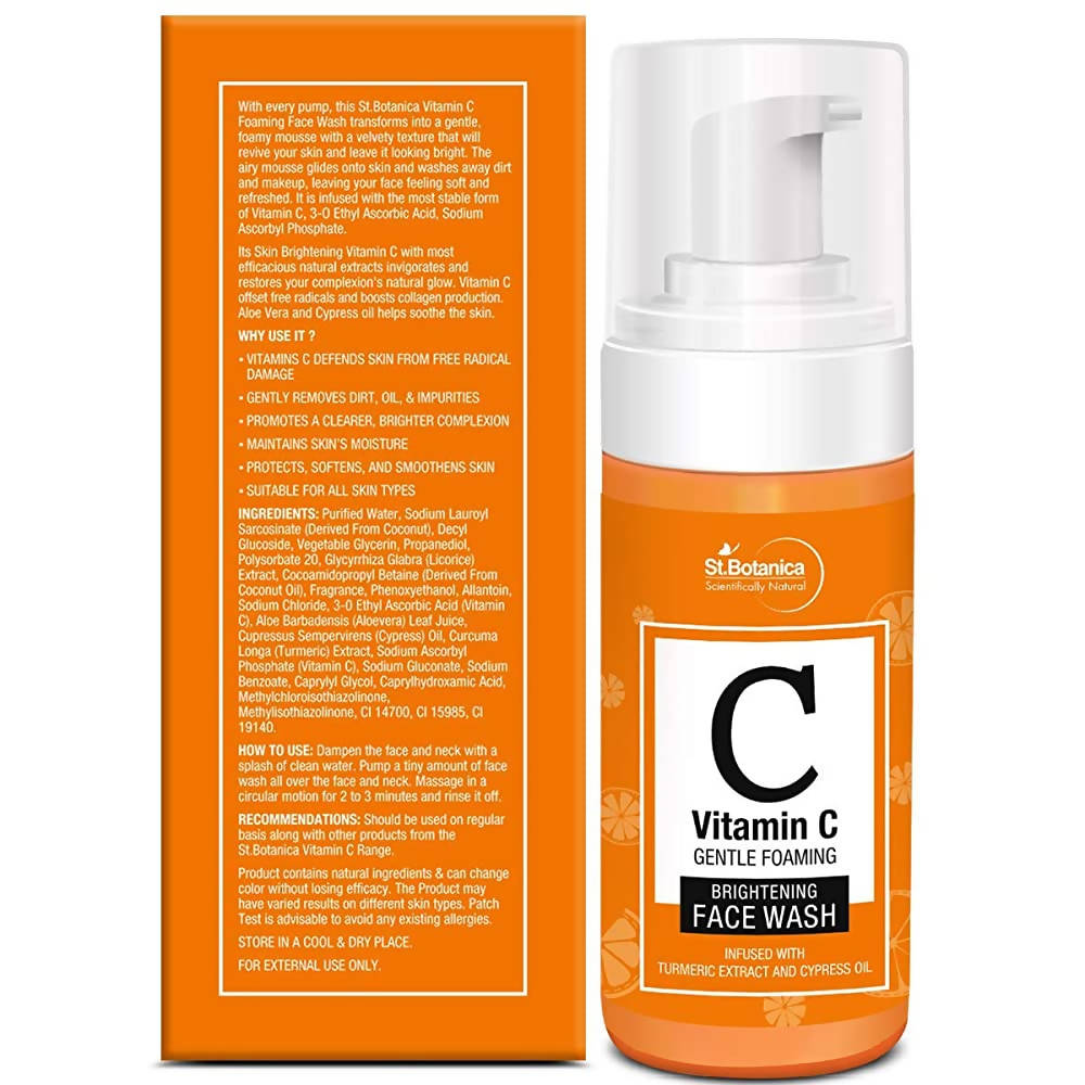 Buy St.Botanica Vitamin C Foaming Brightening Face Wash from DrMediCart, Ship from India to USA
