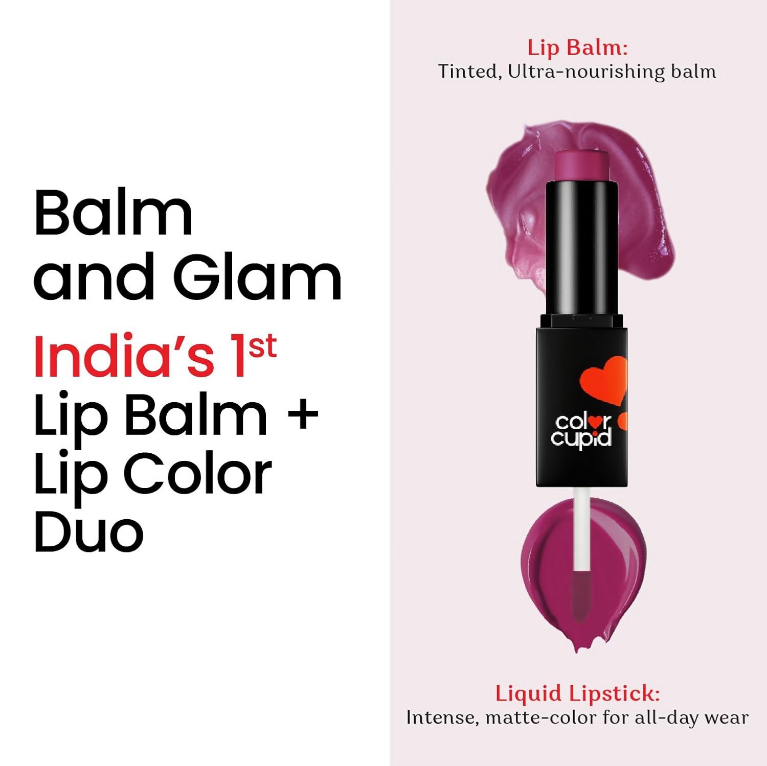 Color Cupid 2 in 1 Tinted Lip Balm + Liquid Lipstick - Wine & Dine