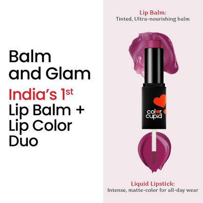 Color Cupid 2 in 1 Tinted Lip Balm + Liquid Lipstick - Wine & Dine