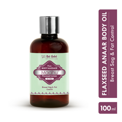 Nat Habit Pure Flaxseed Anaar Maahu Body Massage Oil