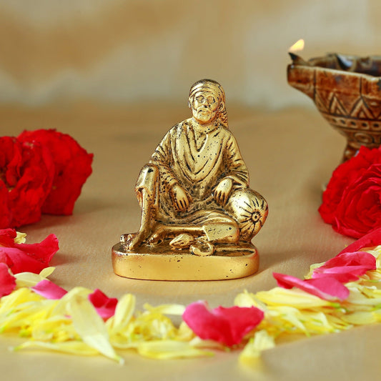 Buy Estele God-Plated Sirdi Wale Sai Baba Idol for Home/Car decor