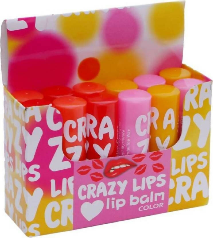 Favon Pack of 12 Multicolor Crazy Lip Balms