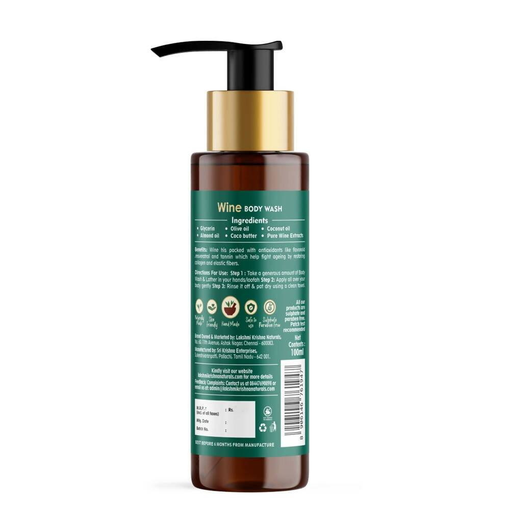 Lakshmi Krishna Naturals Wine Body Wash - DrMediCart
