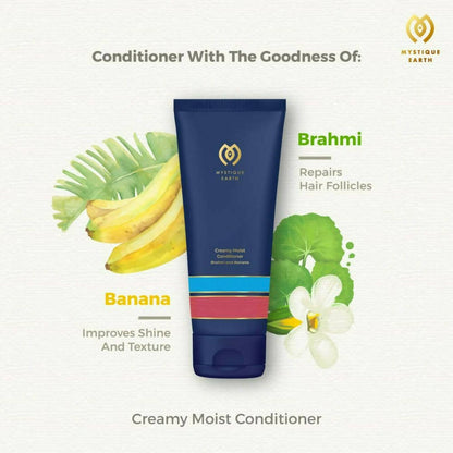 Mystique Earth Creamy Moist Conditioner With Richness Of Brahmi & Banana - DrMediCart