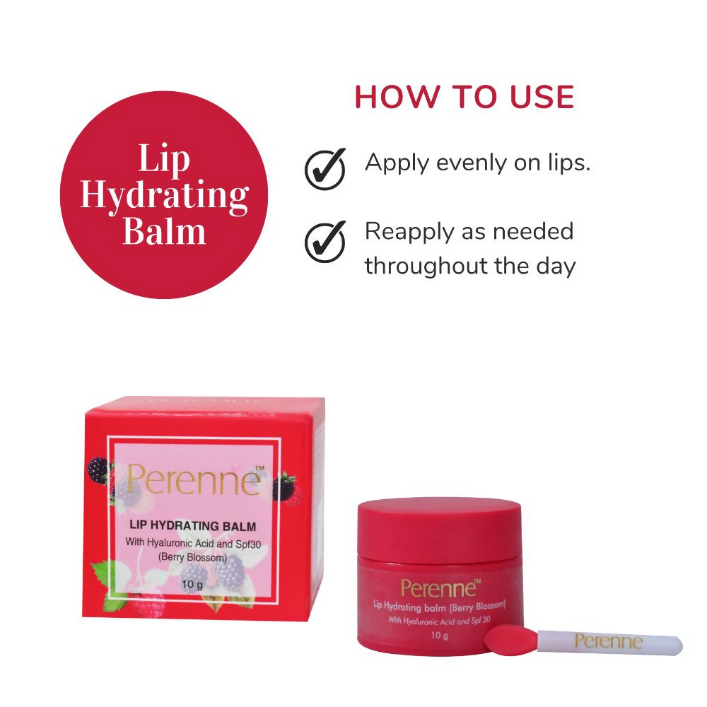 Perenne Lip Hydrating Balm With Hyaluronic Acid & SPF 30 - Berry Blossom