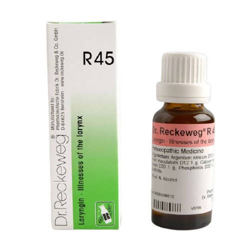 Buy Dr. Reckeweg R45 Illnesses of the Larynx Drops from DrMediCart, Ship from India to USA
