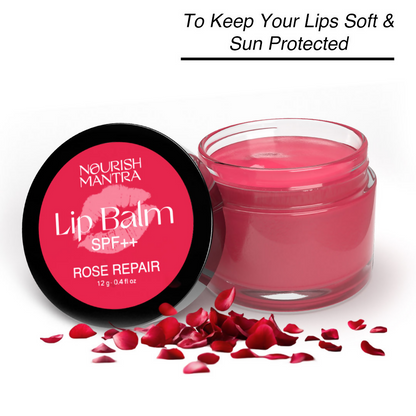 Nourish Mantra Rose Repair Lip Balm With Shea Butter & Vitamin E For Dry, Chapped And Dark Lips