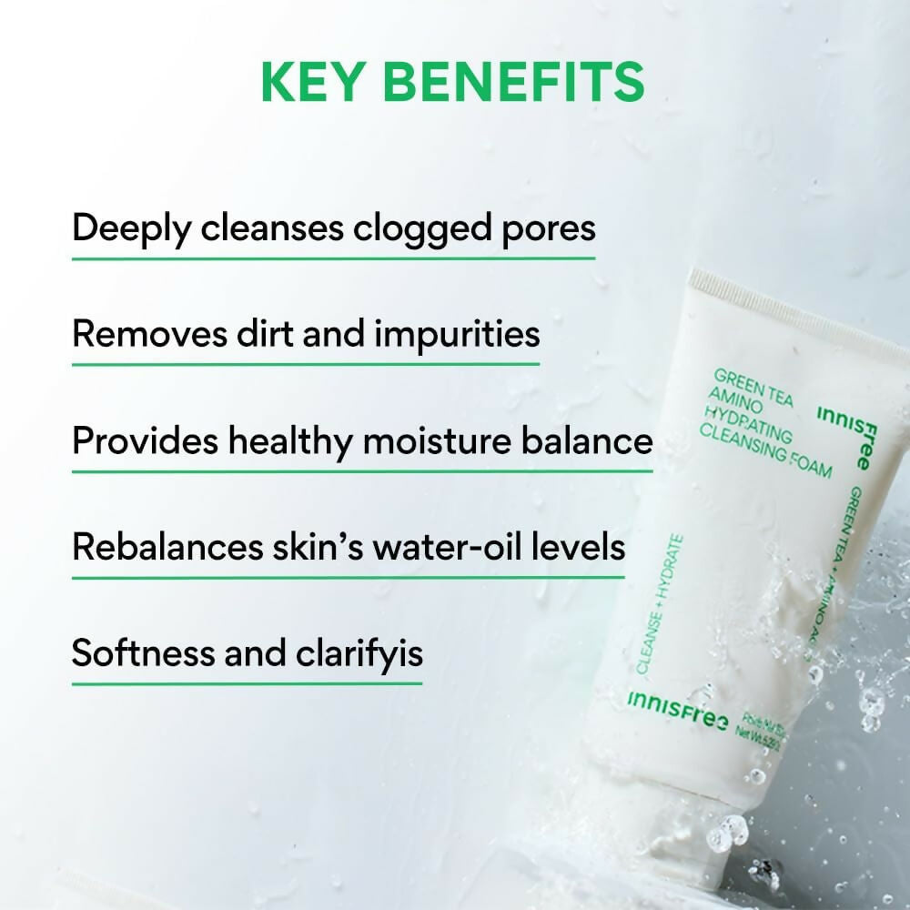 Innisfree Super Volcanic Pore Clay Mask 2X & Green Tea Foam Cleanser Combo