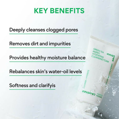 Innisfree Super Volcanic Pore Clay Mask 2X & Green Tea Foam Cleanser Combo