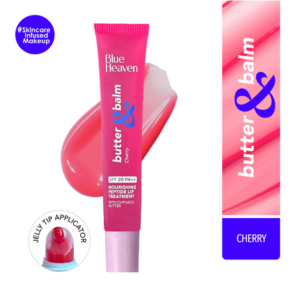Blue Heaven Butter & Balm Peptide Infused Tinted Lip Balm with SPF20 PA++ 15g - Cherry