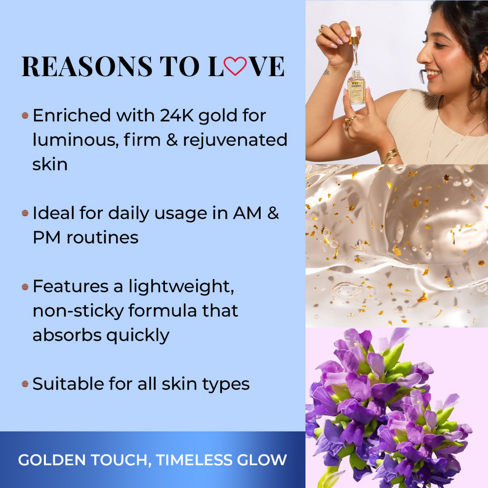 Just Herbs 24K Gold & Bakuchiol Deep Nourishing Face Serum