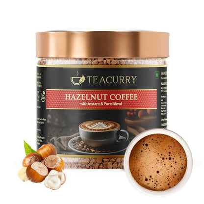 Buy Teacurry Hazelnut Instant Coffee Powder - Arabica Freeze Dried Coffee for Instant Hot & Cold Coffee from DrMediCart