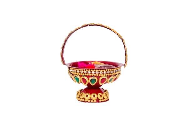 Buy Sri Rudra Decorative Kumkum Haldi Pooja Basket Ã¢-‚¬-€œ Small