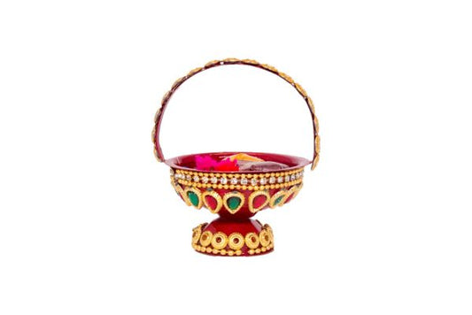 Buy Sri Rudra Decorative Kumkum Haldi Pooja Basket Ã¢-‚¬-€œ Small