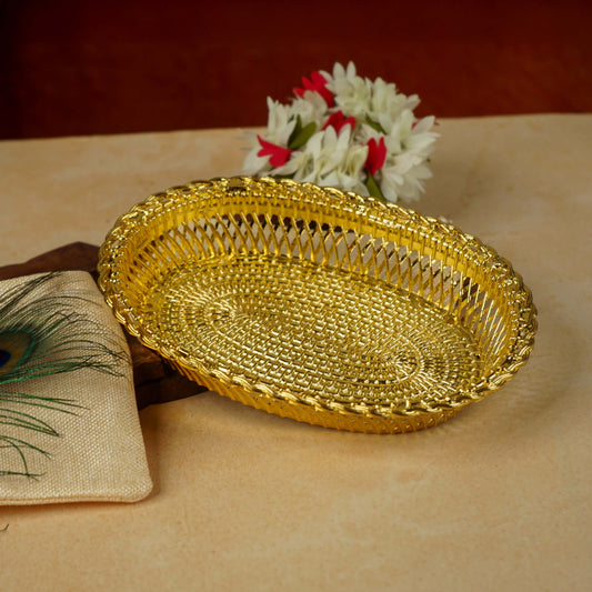 Buy Sri Rudra Decorative Color Flower Tray (SR 0639)