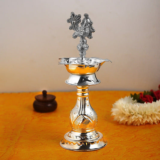 Buy Sri Rudra German Silver Naxi Deepa SR 02522