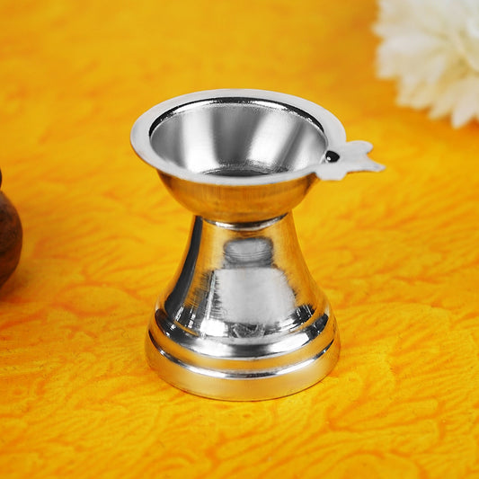 Buy Sri Rudra German Silver Nilanjan Deepa SR 00076