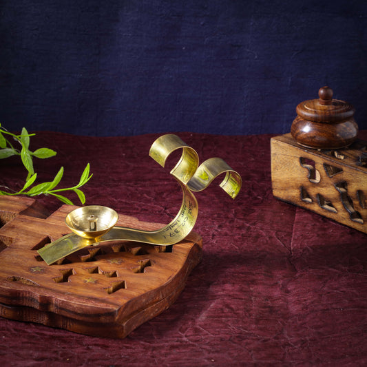Buy Sri Rudra Om Brass Diya (SR 02371)