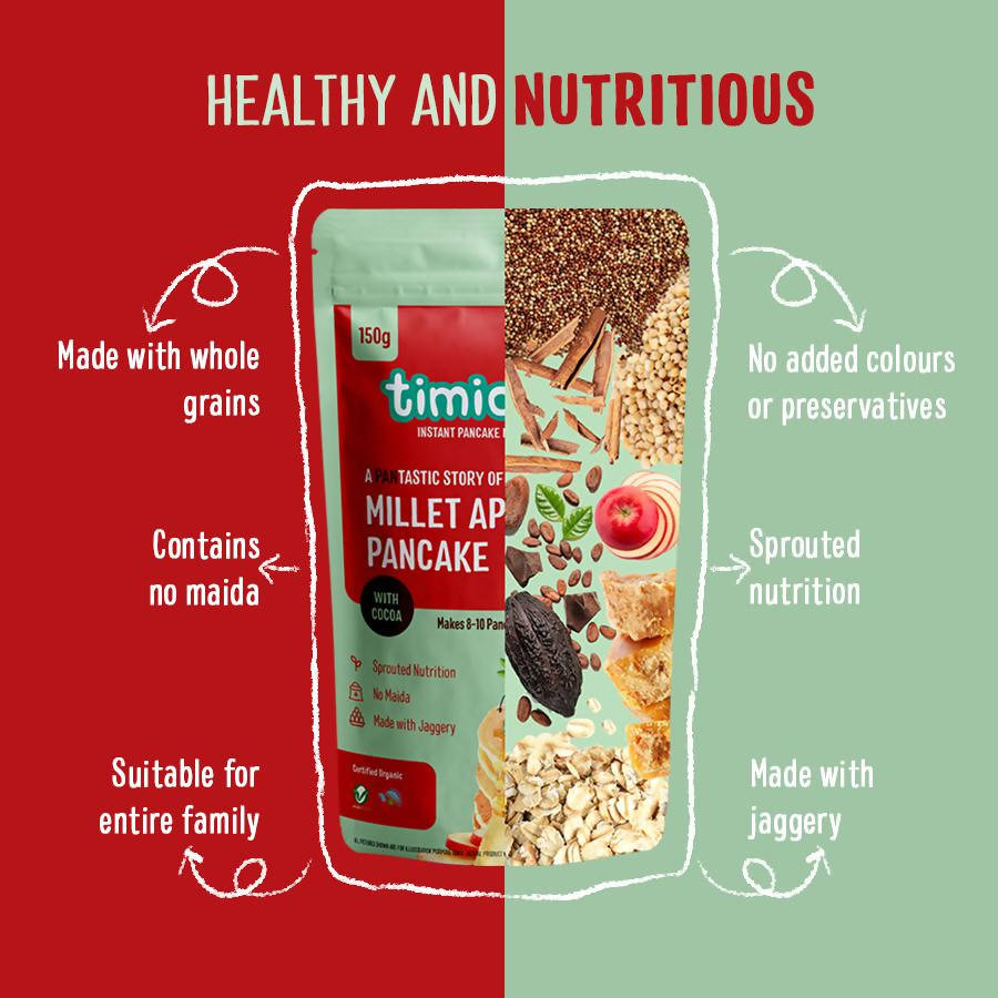 Timios Apple Millet Pancake with Cocoa