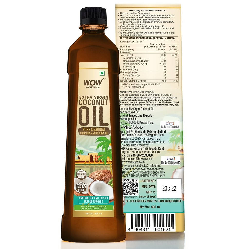 Wow Skin Science Extra Virgin Coconut Oil - Drmedicart