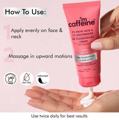 mCaffeine Clear Glow 2% Kojic Acid,1% Niacinamide De-Pigmentation Cream