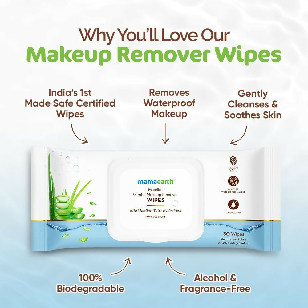 Mamaearth Micellar Gentle Makeup Remover Wipes