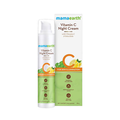 Buy Mamaearth Vitamin C Night Cream with Vitamin C and Gotu Kola for Skin Illumination from DrMediCart, Ship from India to USA