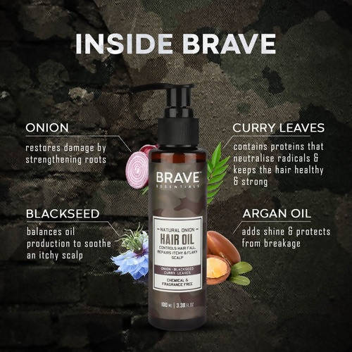 Brave Essentials Natural Onion Hair Oil
