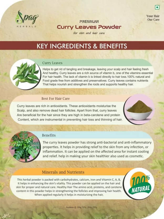 Spag Herbals Premium Curry Leaves Powder