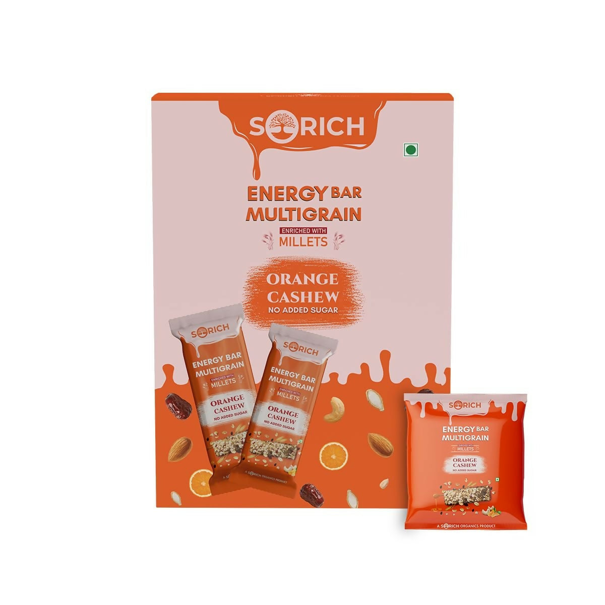 Buy Sorich Organics Multigrain Energy Mini Bars Orange Cashew from DrMediCart