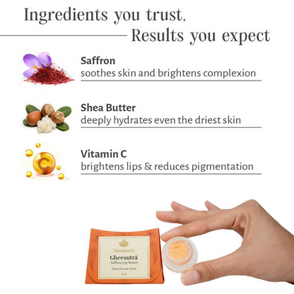 Shankara by Sri Sri Tattva Gheesutra Saffron Lip Butter