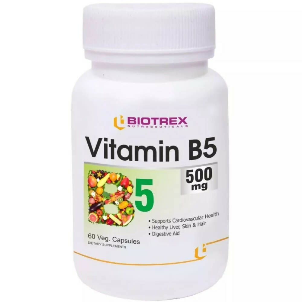 Buy Biotrex Vitamin B5 500Mg Veg Capsules from DrMediCart, Ship from India to USA