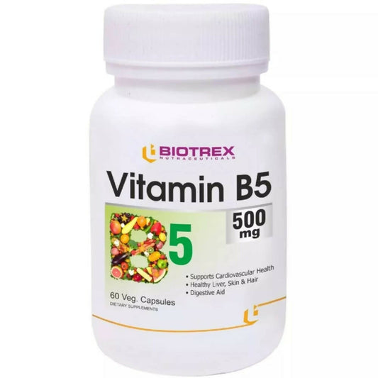 Buy Biotrex Vitamin B5 500Mg Veg Capsules from DrMediCart, Ship from India to USA