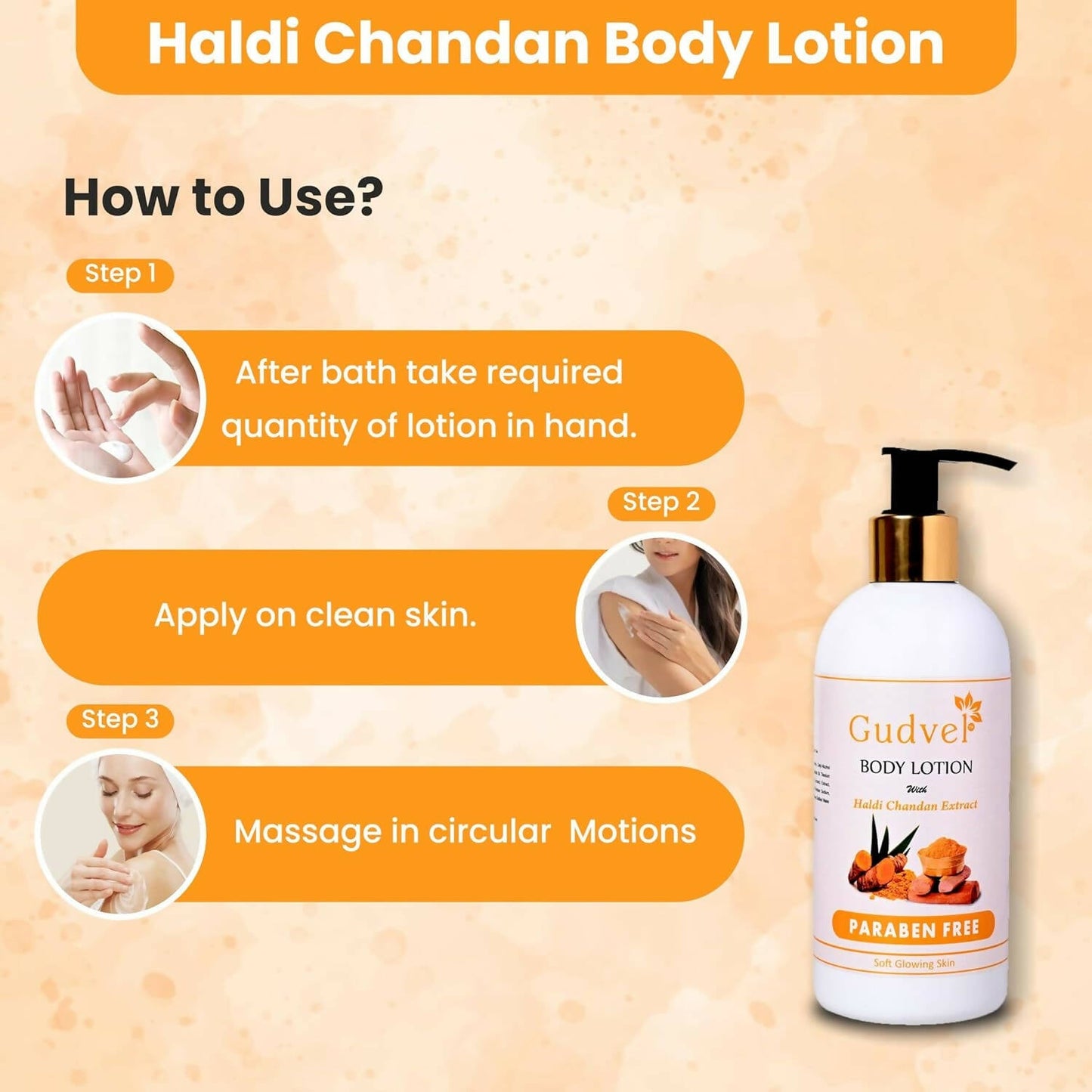 Gudvel Turmeric & Sandalwood Body Lotion