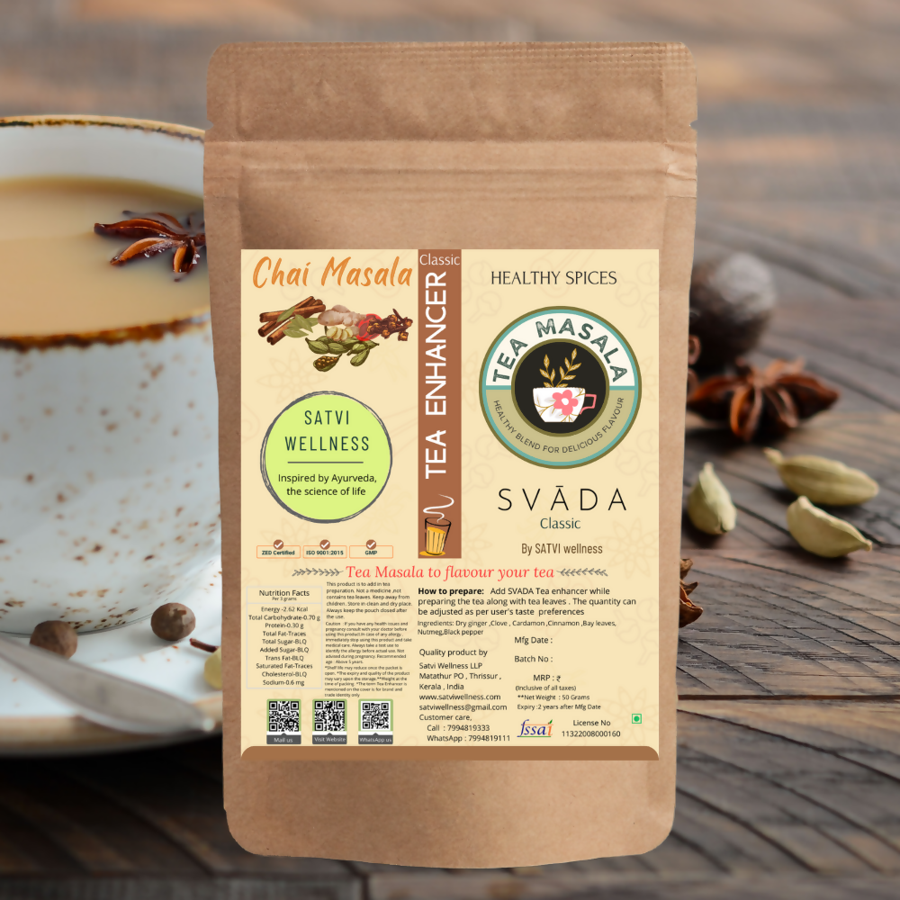 Satvi Wellness Tea Masala-Classic | Chai Masala | Satvi svĀda Tea Enhancer