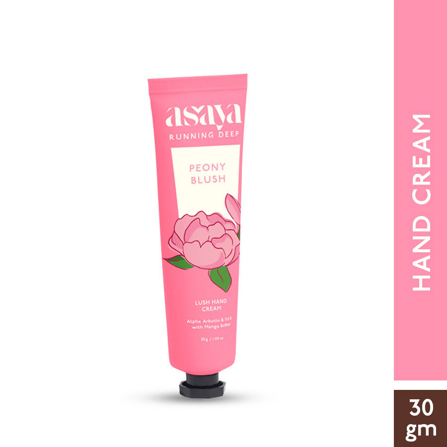 Asaya Peony Floral Hand Cream Softens Dry, Rough Hands For Men & Women