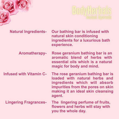 Bodyherbals Romance, Hand Made Rose & Geranium Bathing Bar